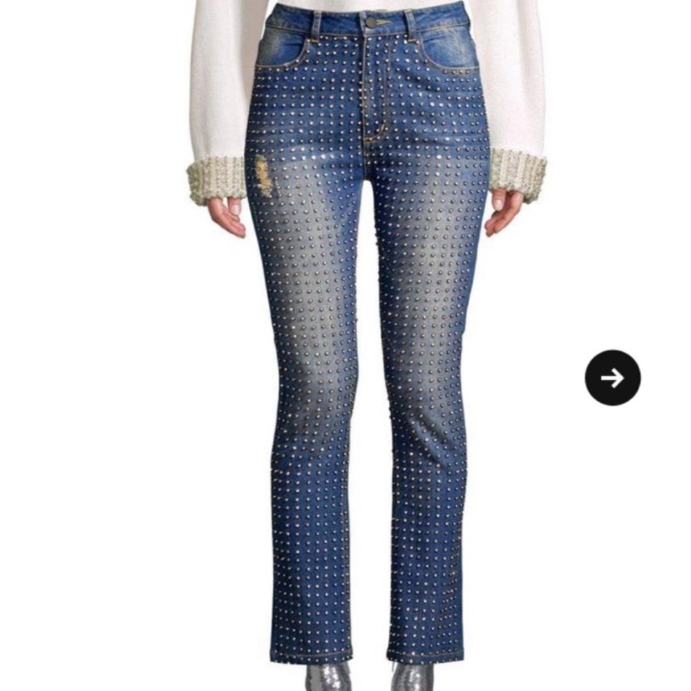 Alice + Olivia Fabrice Crystal Jeans